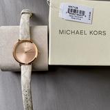 Michael Kors Accessories | Michael Kors Womens Jayne Three- Handed Rose Gold Tone Alloy Watch Mk7128 | Color: Gold | Size: 38mm Watch 16mm Band Width