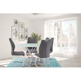 New Spec Inc 5 Pcs Square Dining Table Gray Set in Gray/White, Size 30.0 H in | Wayfair CAFE308SBER5
