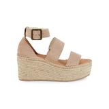 Soludos Women's Palma Suede Espadrille Platform Sandals - Blush - Size 9.5