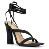 New York & Company Ines Women's Lace-Up Dress Sandals, Size: 6, Black