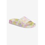 Women's Pool Party Slide Sandal by MUK LUKS in Green Kaleidoscope (Size XL(11/12))