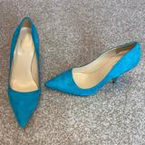 Kate Spade Shoes | Kate Spade Vivian Aqua Suede Pointed Toe Pumps | Color: Blue/Green | Size: 8.5