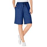 Plus Size Women's Sport Knit Short by Woman Within in Heather Navy (Size 3X)