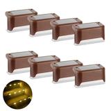 WREATHLOVECO Solar Led Light Outdoor Garden Solar Lights Waterproof Solar Power Garden Light Lamp Decoration For Patio Stair Garden Fence(/4Pcs)