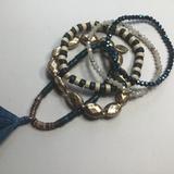 Anthropologie Jewelry | Nwot Bundle Of Five Awesome Stretch Bracelets | Color: Gold/Silver | Size: Os