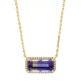 Effy® 1/10 Ct. T.w. Diamond And 2.65 Ct. T.w. Ametrine Pendant Necklace In 14K Yellow Gold, 16 In
