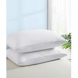 Peace Nest Bed Pillow Sets White - White Grey Goose Down Feather Gusset Pillow - Set of Two