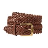 Men's Essential Braided Leather Belt Brown 46 L.L.Bean
