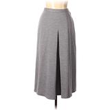Sonia Rykiel Wool Skirt: Gray Solid Bottoms - Size 42
