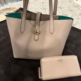 Kate Spade Bags | Kate Spade Bucket Bag With Matching Wallet | Color: Gray | Size: Bag Is 10 Inches High X 10 Inches Wide X 5 Inches
