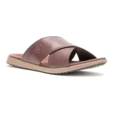 Kamik Marty Men's Leather Slide Sandals, Size: 7, Brown