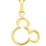 Disney Jewelry | Disney Jewelry Mickey Mouse 10k Yellow Gold Pendant Necklace, 18in | Color: Gold/Yellow | Size: Os