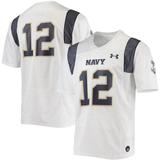 #12 White Navy Midshipmen Replica Player Jersey - White - Under Armour Tops