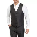 Kenneth Cole Reaction Men's Light Gray Multi Pattern Vest, X-Large