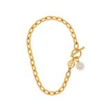 Pearl Gold-plated Chain Necklace - Metallic - Ben-Amun Necklaces