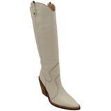 Macao Heeled Western Inspired Cowboy Boots - White - Stivali Boots