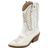 Unstoppable Western Inspired Cowboy Boots - White - Stivali Boots
