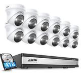 ZOSI 12 Watt Video Enabled Dusk to Dawn Spot Light w/ Motion Sensor in White, Size 16.0 H x 12.0 W x 10.0 D in | Wayfair 16DK-2258W12-40-US