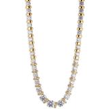 Freya Deco Cubic Zirconia & Pavé Bead Collar Necklace In 18k Gold Plated - Metallic - Nadri Necklaces