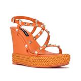 Harte Wedge Sandal - Orange - Nine West Heels