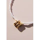 Monogram Mother-Of-Pearl Necklace By Anthropologie in