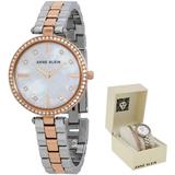 Quartz Crystal White Mother Of Pearl Dial Watch