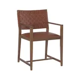 Linon Ruskin Arm Dining Chair, Brown
