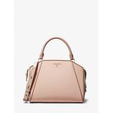 Michael Kors Cleo Medium Color-Block Saffiano Leather Satchel Pink One Size