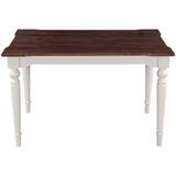 Canora Grey Deotha 47.2" Dining Table Wood in Brown/White, Size 30.0 H x 47.2 W x 27.6 D in | Wayfair 8A4AB07BF8A44FF79C3F3379F15B2ED7