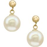14k White Gold 12mm Freshwater Pearl Drop Earrings At Nordstrom Rack