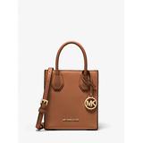 Michael Kors Mercer Extra-Small Pebbled Leather Crossbody Bag Brown One Size