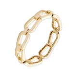 Nine West Women's Gold Tone Geometric Link Bracelet