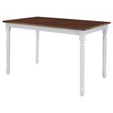 Rosalind Wheeler Retro Farmhouse Solid Wood Kitchen Dining Table Breakfast Nook, Cherry+White Wood in Brown, Size 30.0 H x 47.0 W x 28.0 D in