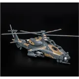 High imulation Armed Helicopter Model, 1: 32 Alloy Pull Back Airplane Model, Musical& Flashing