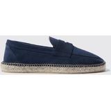 Espadrilles Diego Blue Suede Suede Leather - Blue - Scarosso Slip-Ons