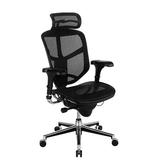 Lenovo WorkPro Quantum 9000 Mesh Series High-Back Executive Desk Chair With Headrest, Gray/Black