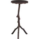 kungreatbig Side Antique Copper Finish, Durable Round Top Table For Living Room, Twig-Style Three-Legged Strong Structure Modern Home in Brown/Gray