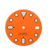 MATTE Watch Dial Modified Skx007 SKX009 NH36 Small Millimeter Abalone Nh35 Case orange Dial day