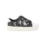 Karl Lagerfeld Paris Women's Caja Graphic Leather Sneakers - Black White - Size 8