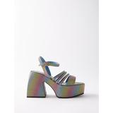 Bulla Chibi Glitter-canvas Platform Sandals