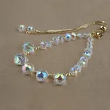 Korean Ins Temperament Exquisite Bling Crystal Beaded Bracelet for Woman Summer New Fashion Cuff