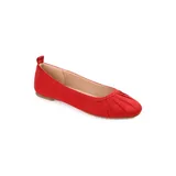Journee Collection Women's Tannya Flats, Red, 11M