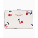 Kate Spade New York Women's Wallets Cream - Cream & Red Cherry Compact Staci Medium Bi-Fold Wallet