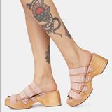 Free People Shoes | New Free People Virgo Strappy Clogs Size 41 Pink Suede Platform Sandals | Color: Pink | Size: 41