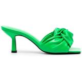 Lana Wrap-detail Heeled Mules - Green - By Far Heels