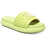 Karinda Quilted Emblem Slide Sandals - Green - Sam Edelman Flats