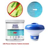 Vinmall Chlorine Tablets for Swimming Pool Spa Hub Hot Tub Cleaning 180 PCs