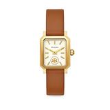 Robinson Goldtone Stainless Steel & Brown Leather Strap Watch