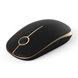 Jelly Comb Wireless Mouse 2.4G Silent-Click Mouse Optical Mice For Laptop Computer Macbook - Black & Gold
