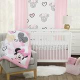 Disney Minnie Mouse Hearts 3-Piece Crib Bedding Set Crib Pink Playful Hearts